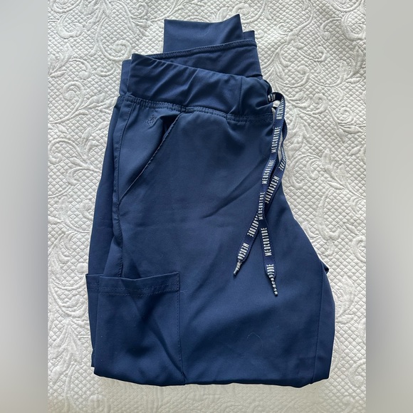 Med Couture Pants - Med Couture Navy Insight Scrub Pants - Jogger style